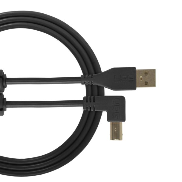 U95006BL UDG Ultimate Audio Cable USB 2.0 A-B Black Angled 3m