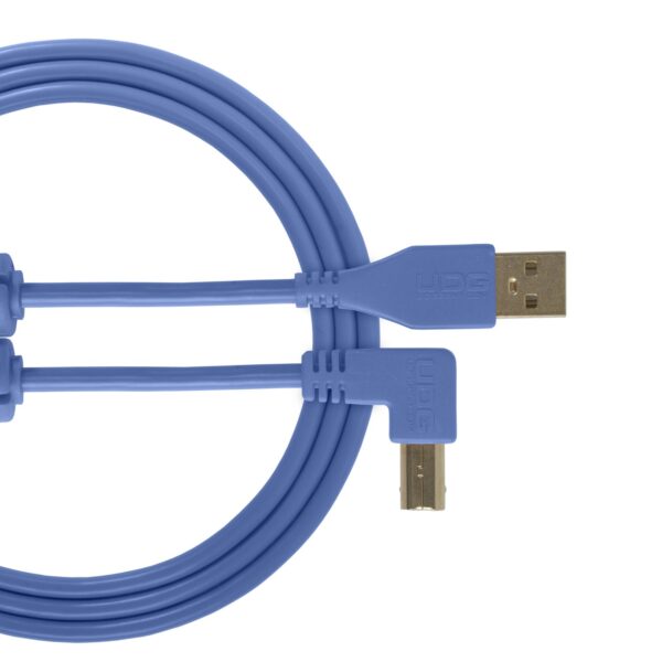 U95005LB UDG Ultimate Audio Cable USB 2.0 A-B Light Blue Angled 2m