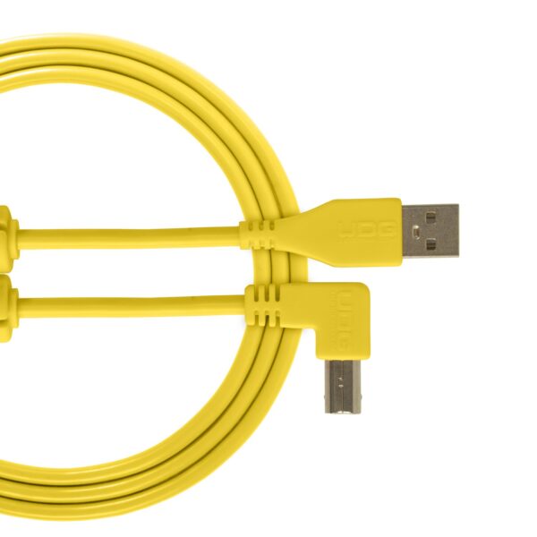 U95005YL UDG Ultimate Audio Cable USB 2.0 A-B Yellow Angled 2m