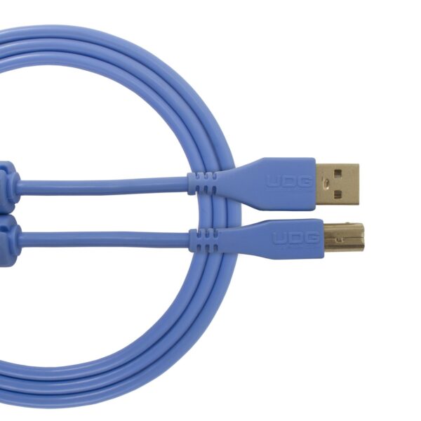 U95002LB UDG Ultimate Audio Cable USB 2.0 A-B Light Blue Straight 2m