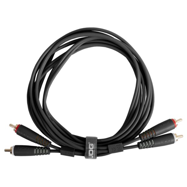 U97003BL Ultimate Audio Cable Set RCA - RCA Black Straight 3m