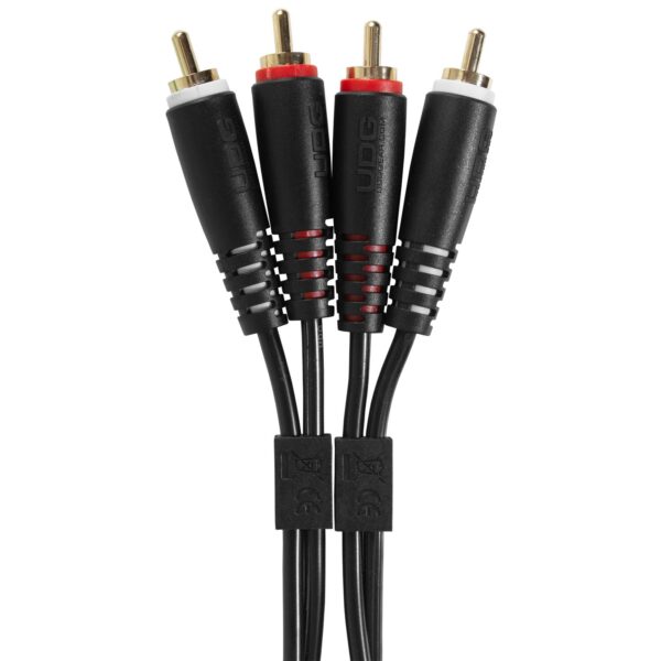 U97001BL Ultimate Audio Cable Set RCA - RCA Black Straight 1.5m