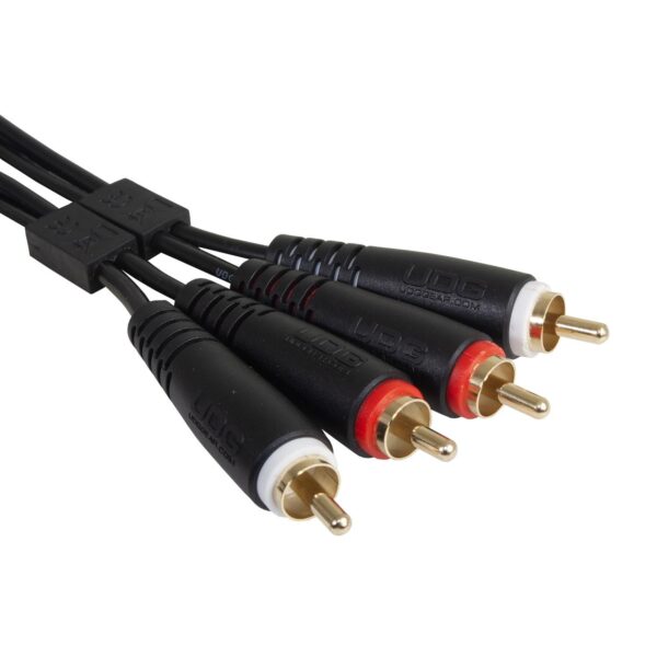 U97001BL Ultimate Audio Cable Set RCA - RCA Black Straight 1.5m