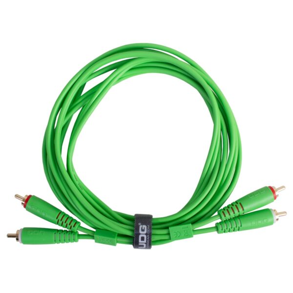 U97003GR Ultimate Audio Cable Set RCA - RCA Green Straight 3m