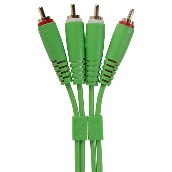 U97003GR Ultimate Audio Cable Set RCA - RCA Green Straight 3m