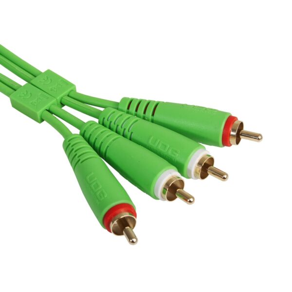 U97003GR Ultimate Audio Cable Set RCA - RCA Green Straight 3m