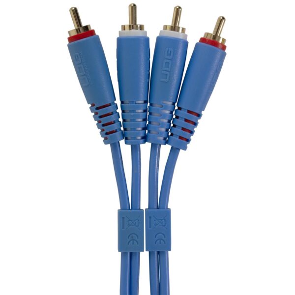 U97001LB Ultimate Audio Cable Set RCA - RCA Blue Straight 1.5m