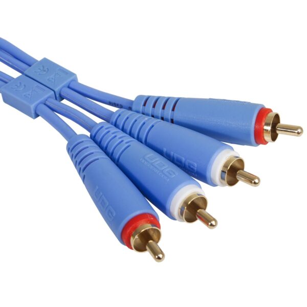 U97001LB Ultimate Audio Cable Set RCA - RCA Blue Straight 1.5m