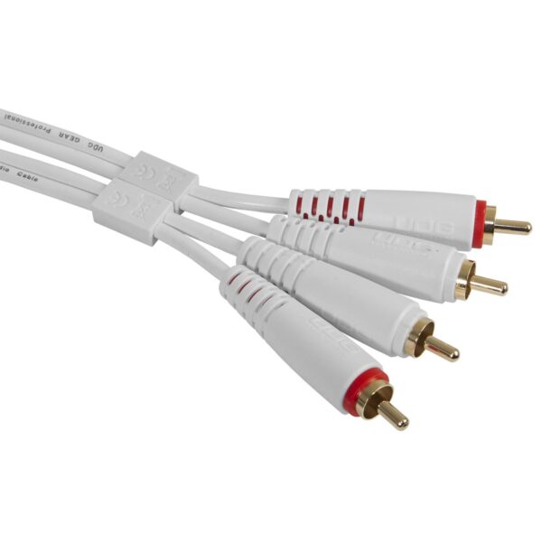 U97003WH Ultimate Audio Cable Set RCA - RCA White Straight 3m