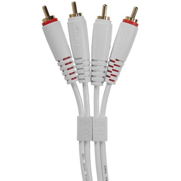 U97003WH Ultimate Audio Cable Set RCA - RCA White Straight 3m