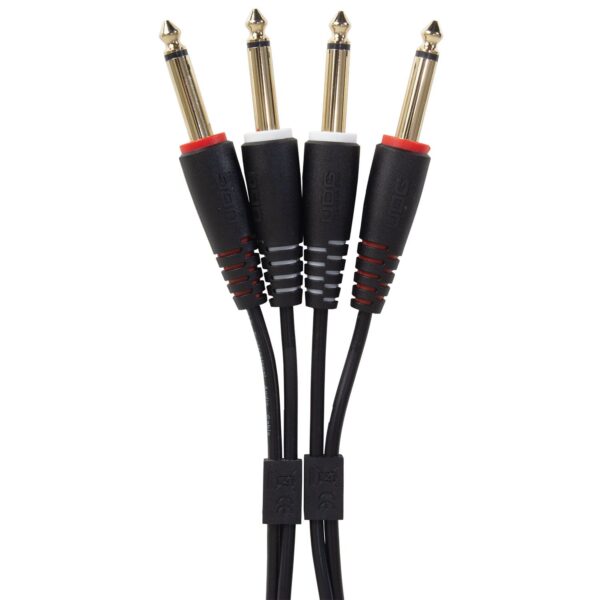 U97004BL Ultimate Audio Cable Set 1/4'' Jack - 1/4'' Jack Black Straight 3m