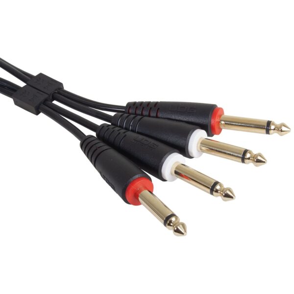 U97004BL Ultimate Audio Cable Set 1/4'' Jack - 1/4'' Jack Black Straight 3m