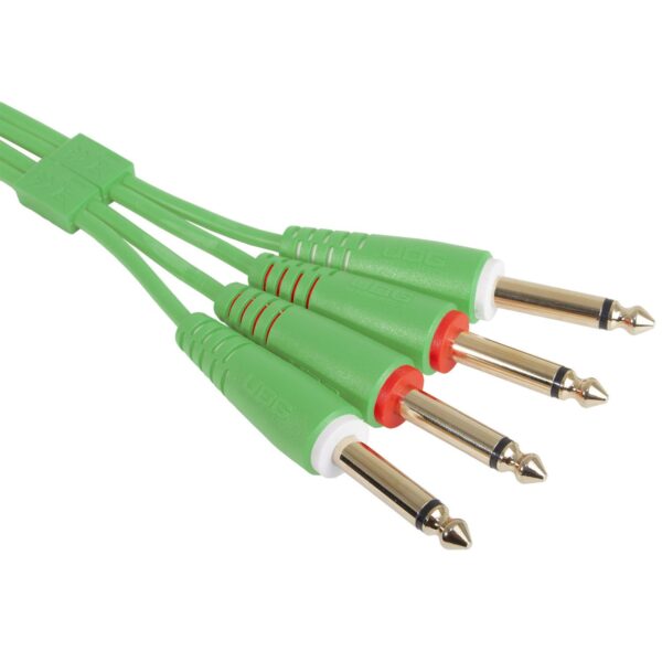 U97004GR Ultimate Audio Cable Set 1/4'' Jack - 1/4'' Jack Green Straight 3m