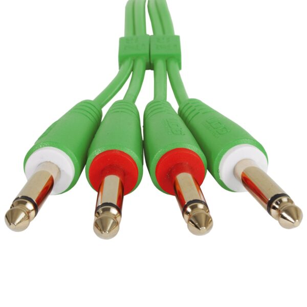 U97004GR Ultimate Audio Cable Set 1/4'' Jack - 1/4'' Jack Green Straight 3m