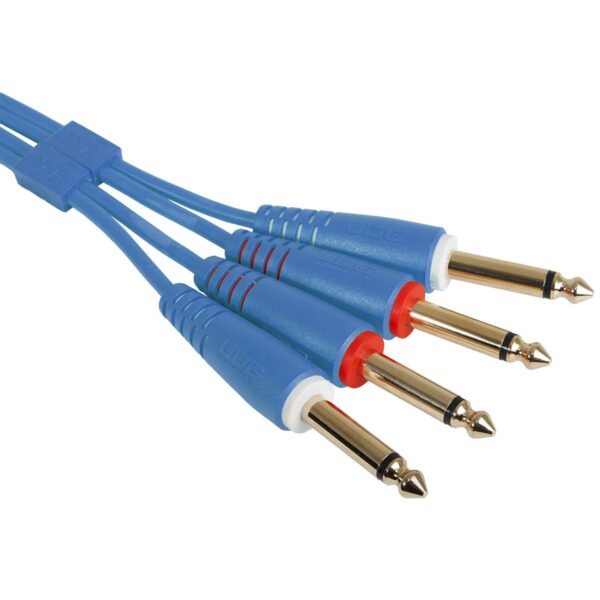 U97004LB Ultimate Audio Cable Set 1/4'' Jack - 1/4'' Jack Blue Straight 3m