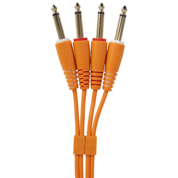 U97004OR Ultimate Audio Cable Set 1/4'' Jack - 1/4'' Jack Orange Straight 3m