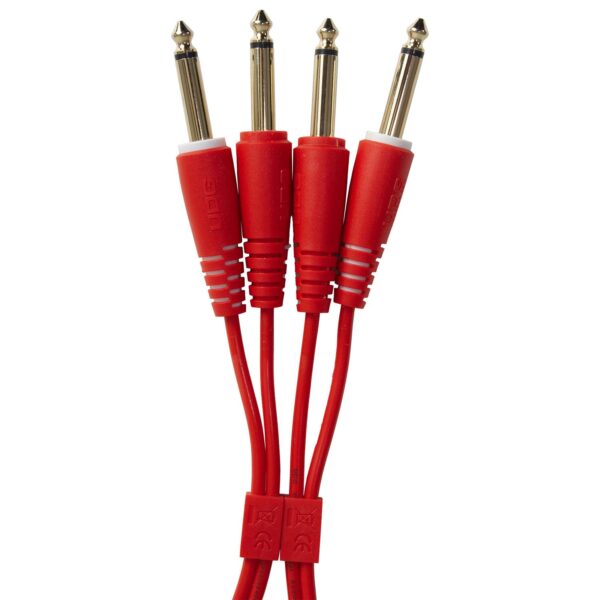 U97004RD Ultimate Audio Cable Set 1/4'' Jack - 1/4'' Jack Red Straight 3m