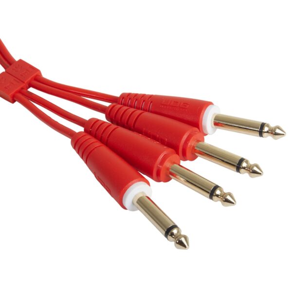 U97004RD Ultimate Audio Cable Set 1/4'' Jack - 1/4'' Jack Red Straight 3m