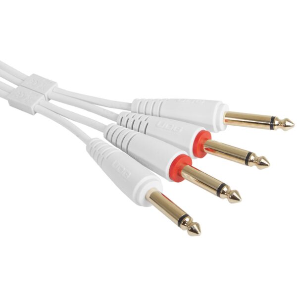 U97004WH Ultimate Audio Cable Set 1/4'' Jack - 1/4'' Jack White Straight 3m